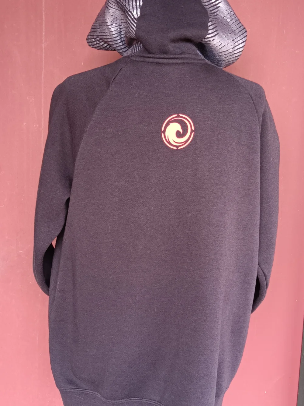 Nike Black Pullover Hoodie with Red Logo